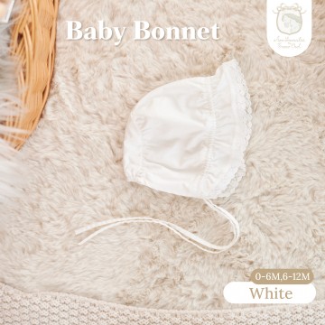 Aon Somrutai X Snow Owl Baby bonnet (6-12 M) White 